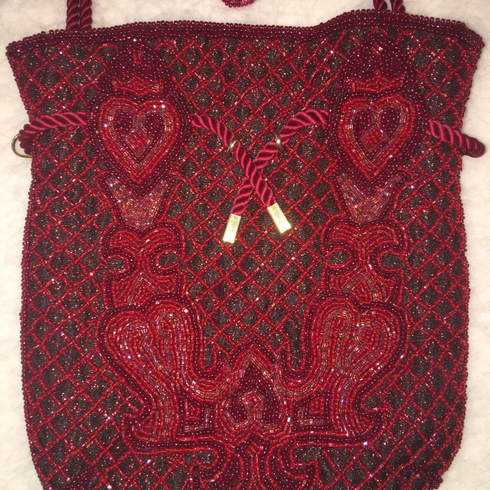 ❤️Beautiful Sweetheart Hand-Beaded Drawstring Bag❤️ - Picture 5 of 8